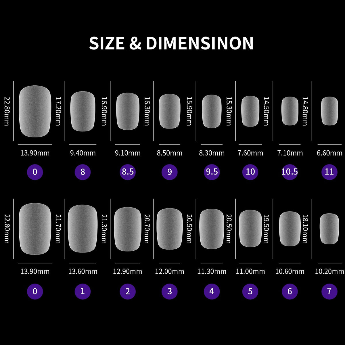 KissICON Frosted Almond Nails Press On Acrylic Tips -