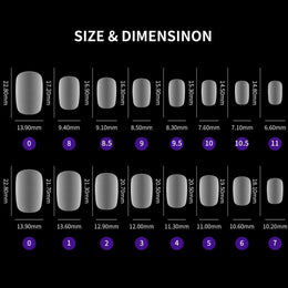 KissICON Frosted Almond Nails Press On Acrylic Tips -