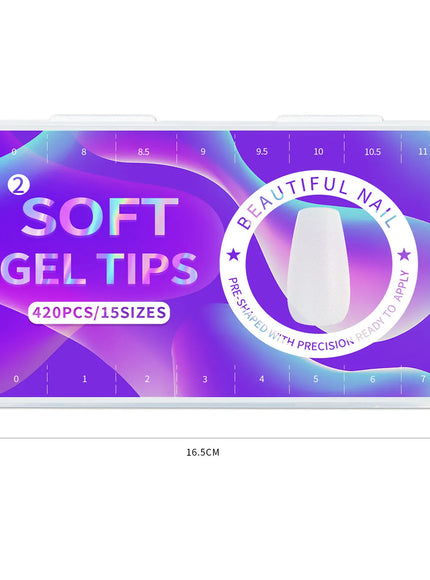 KissICON Frosted Almond Nails Press On Acrylic Tips -