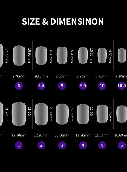 KissICON Frosted Almond Nails Press On Acrylic Tips -