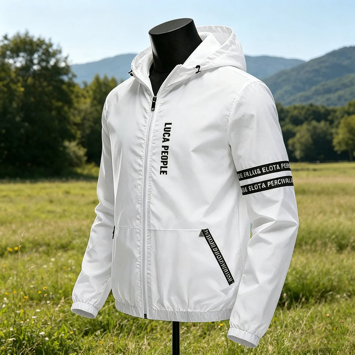 Mens Lightweight Hooded UV Protection Windbreaker Jacket