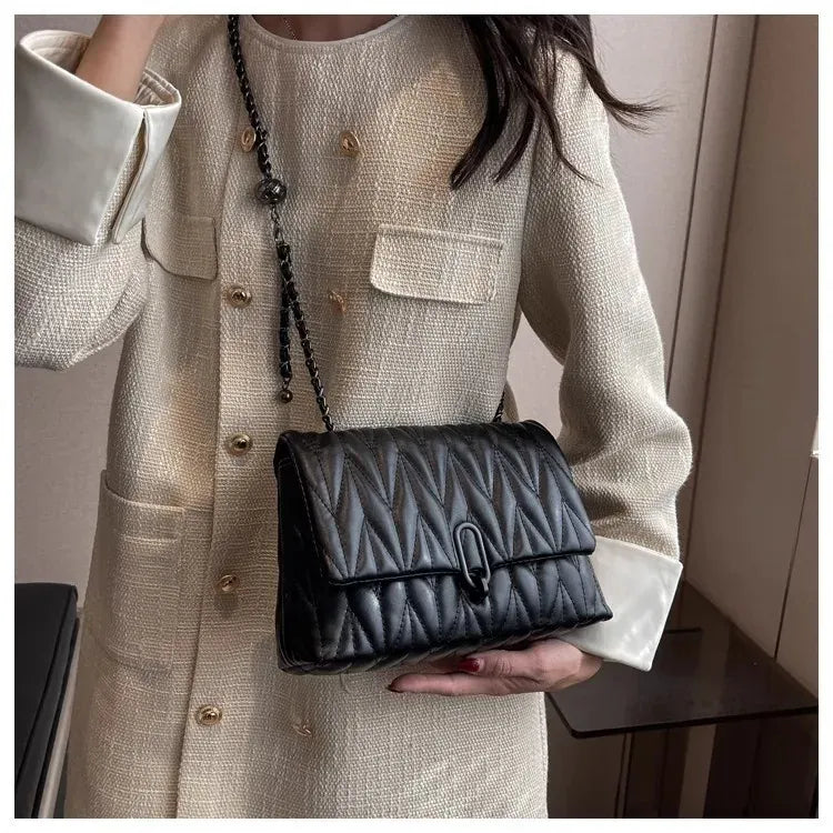 KissICON Full Grain Leather Crossbody – Parisian Petite Tweed