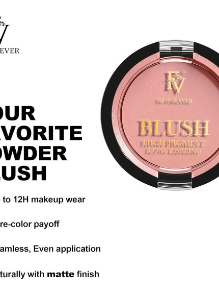 jkthpu-45 FV Long Lasting Powder Blush - Lightweight Shimmer