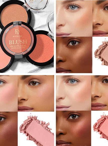 jkthpu-45 FV Long Lasting Powder Blush - Lightweight Shimmer