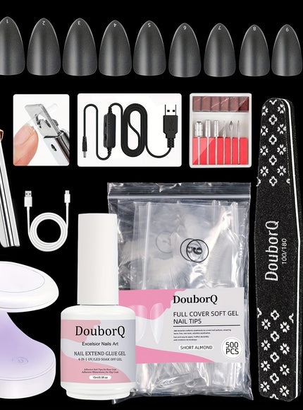 KissICON GCF KissIcon Coffin Nail Tips Gel X Kit -