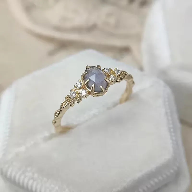 KissICON GD / resizable Kissicon Labradorite Cordierite Blue Stone Ring