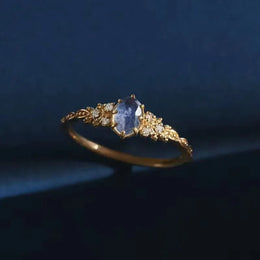 KissICON GD / resizable Kissicon Labradorite Cordierite Blue Stone Ring