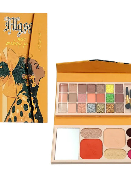 KissICON GDL Mini Makeup Bag With Eyeshadow Brush Set