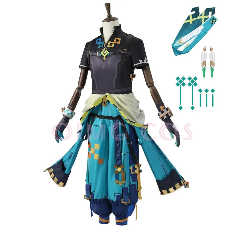 KissICON Genshin Impact Kinich Cosplay Costume Adult Carnival Uniform  Anime Halloween Party Costumes Masquerade Women Game