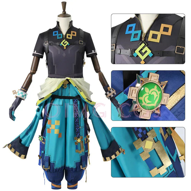 KissICON Genshin Impact Kinich Cosplay Costume Adult Carnival Uniform  Anime Halloween Party Costumes Masquerade Women Game