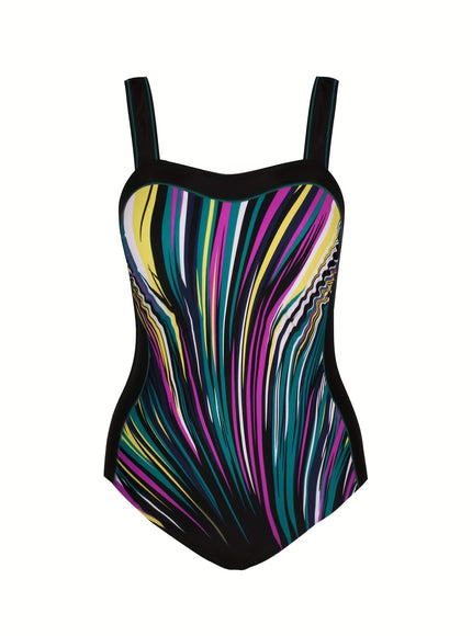KissICON Geometric Highwaisted Curve Swimsuit