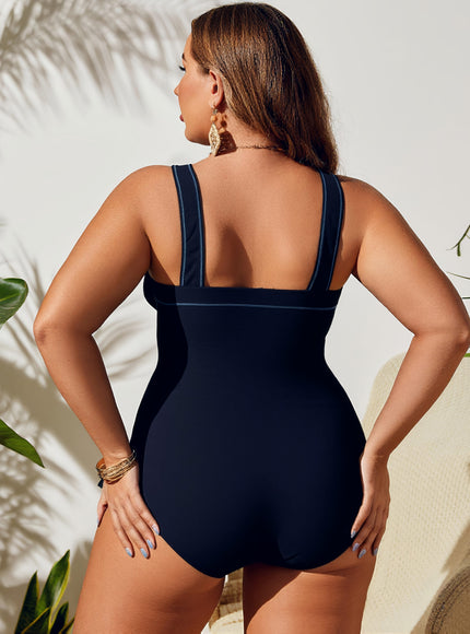 KissICON Geometric Highwaisted Curve Swimsuit