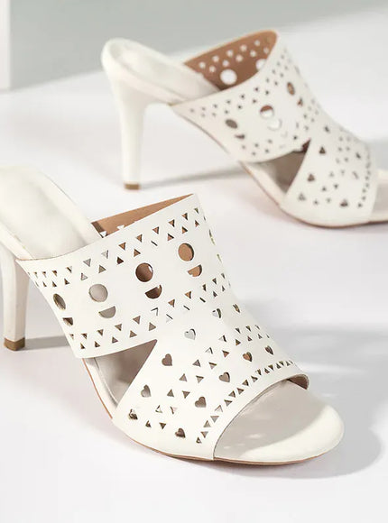 KissICON Geometric Hollow High Heels Sandals for Women 2025