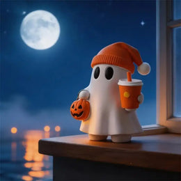 KissICON ghost Cute Halloween Ghost Miniature Spooky Desktop Ornament House Decor Creepy Table Centerpiece Party Supplies Home Decoration Gift