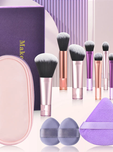 KissICON Gift set 1 KissIcon 10 Color Mini Makeup Brush Set Portable