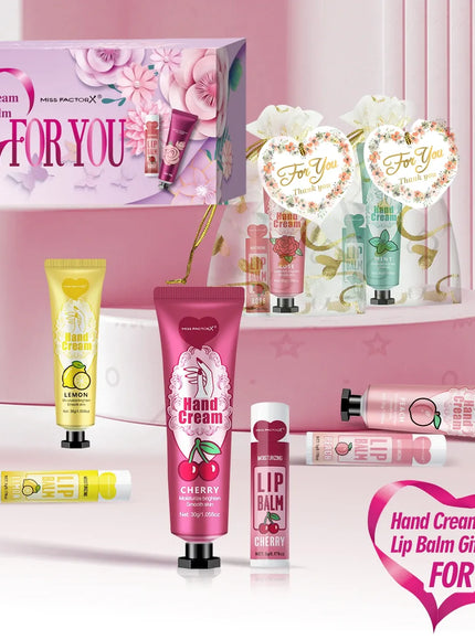 KissICON Gift set 30 sets KissIcon Hand Cream And Lip Balm Set For