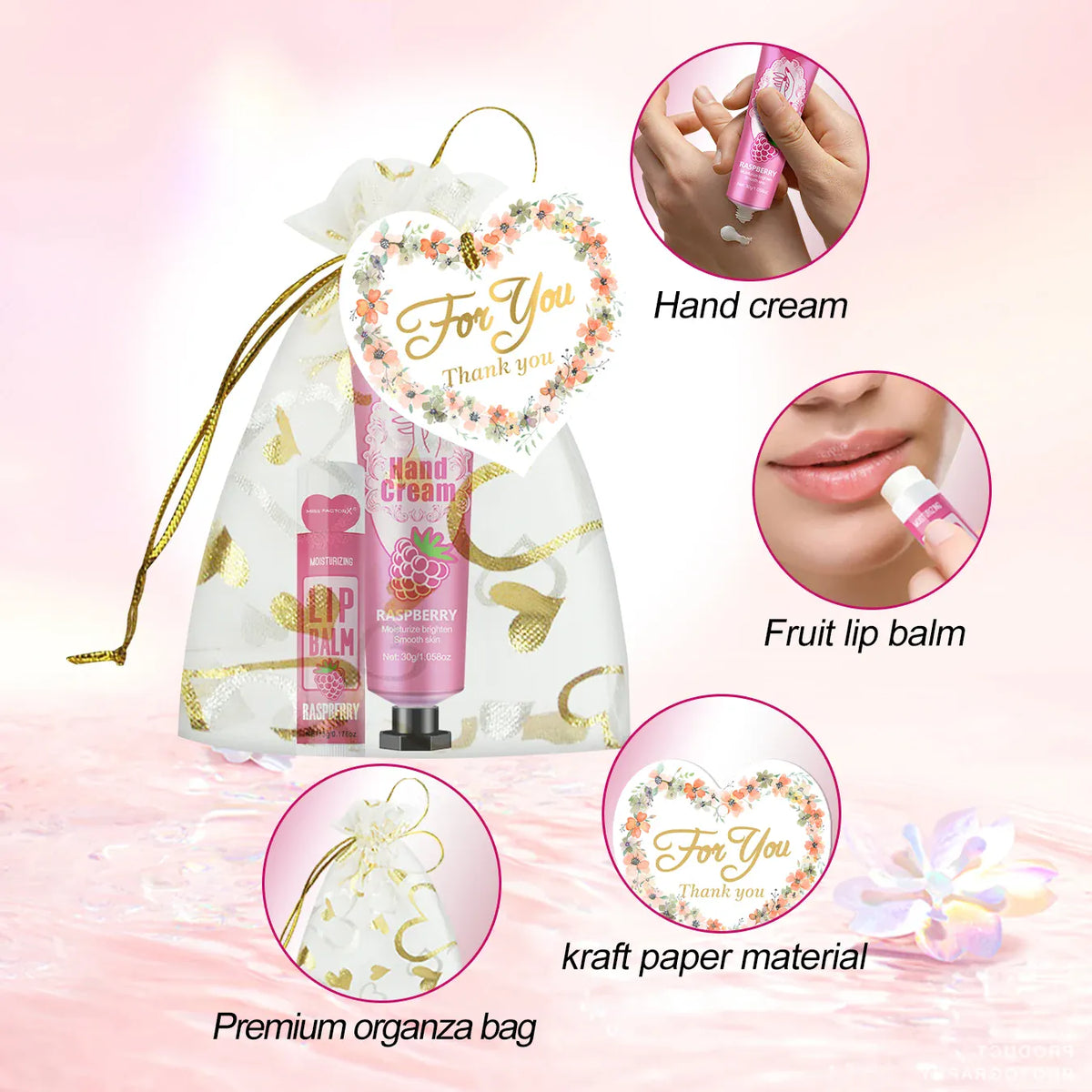 KissICON Gift set 30 sets KissIcon Hand Cream And Lip Balm Set For