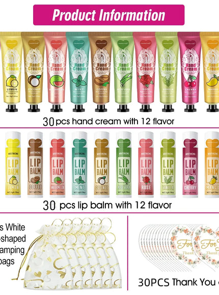 KissICON Gift set 30 sets KissIcon Hand Cream And Lip Balm Set For