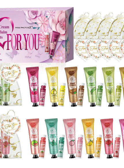 KissICON Gift set 30 sets KissIcon Hand Cream And Lip Balm Set For