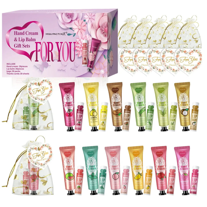 KissIcon Hand Cream And Lip Balm Set For