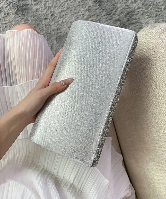 Dropshipman Glitter Bling Envelope Clutch Bag – Shiny Party & Wedding Dinner Handbag