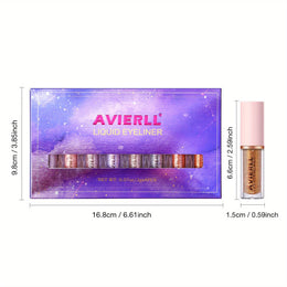 KissICON Glitter Eyeliner Set 8-Colors Sparkle 8color Longlasting Waterproof Glitter Eyeliner Set