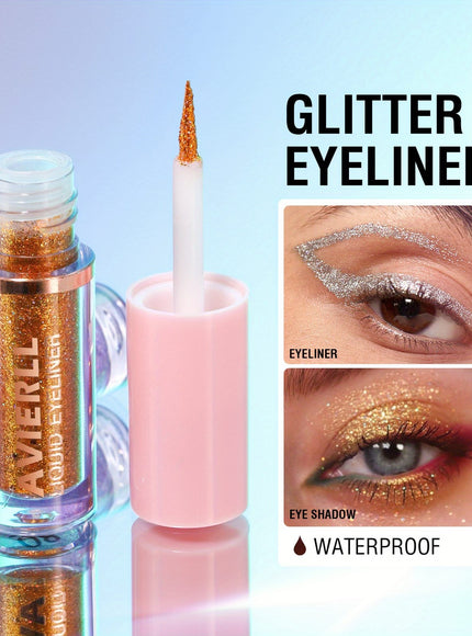 KissICON Glitter Eyeliner Set 8-Colors Sparkle 8color Longlasting Waterproof Glitter Eyeliner Set