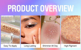 KissICON Glitter Eyeliner Set 8-Colors Sparkle 8color Longlasting Waterproof Glitter Eyeliner Set