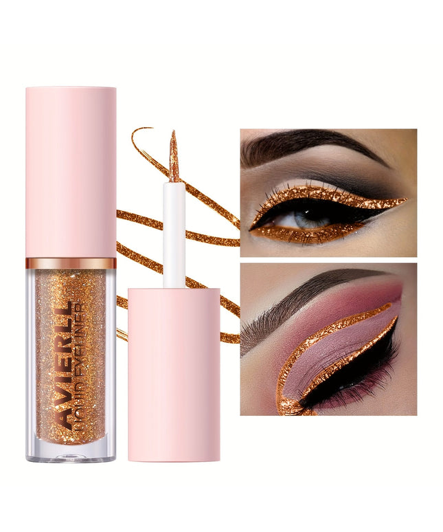 KissICON Glitter Eyeliner Set 8-Colors Sparkle 8color Longlasting Waterproof Glitter Eyeliner Set