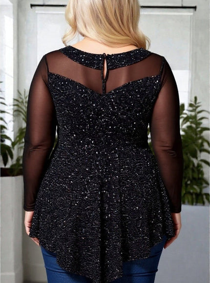 KissICON Glitter Glam Asymmetrical Top