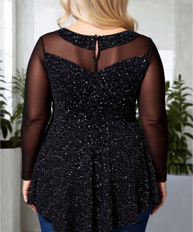 KissICON Glitter Glam Asymmetrical Top