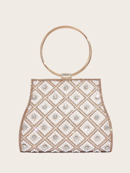 Dropshipman GOLD-2 / CHINA Women's Diamond Handbags Rhinestones Evening Bags Bridal Stones Clutch Purse Lady Clutches Bags Party Wedding Evening Bag Female