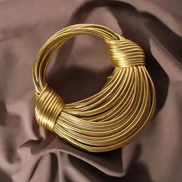 KissICON Gold / (20cm<Max Length<30cm) Handbags Gold Designer Brand Handwoven Noodle Bags