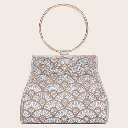 Dropshipman GOLD-3 / CHINA Women's Diamond Handbags Rhinestones Evening Bags Bridal Stones Clutch Purse Lady Clutches Bags Party Wedding Evening Bag Female