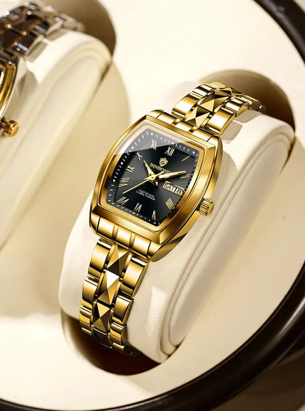 KissICON gold black 2 KissIcon Light Luxury Women Watch - Waterproof Calendar