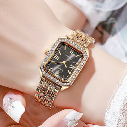 KissICON Gold black KissIcon 2025 Brand Watch Women Diamond Quartz -