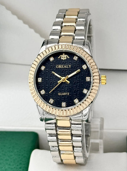 KissICON Gold black 💋 Ladies Watch Light Luxury Gold Stainless Steel
