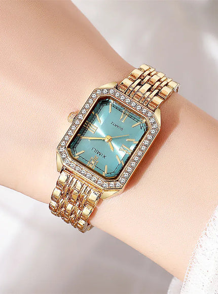 KissICON Gold blue KissIcon 2025 Brand Watch Women Diamond Quartz -