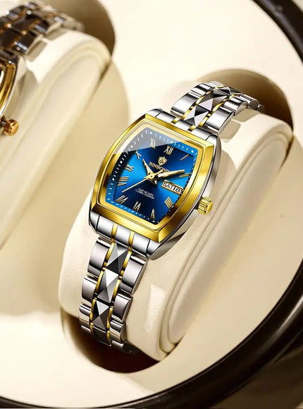KissICON gold blue KissIcon Light Luxury Women Watch - Waterproof Calendar