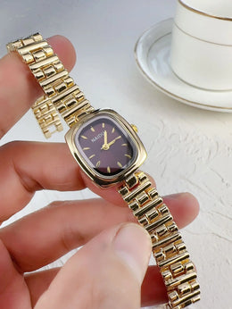 KissICON gold coffee KissIcon New Women Watch Light Luxury Retro Style