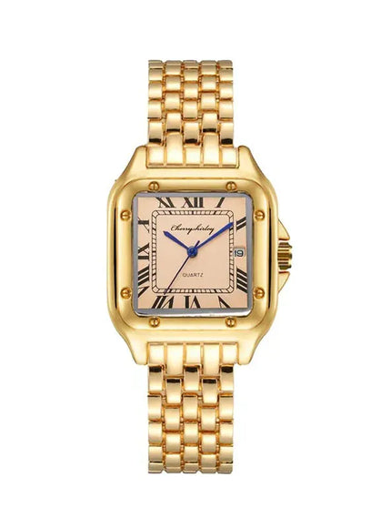 KissICON Gold female UTHAI Women Quartz Watch Stainless Steel Band -