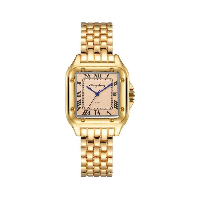 KissICON Gold female UTHAI Women Quartz Watch Stainless Steel Band -