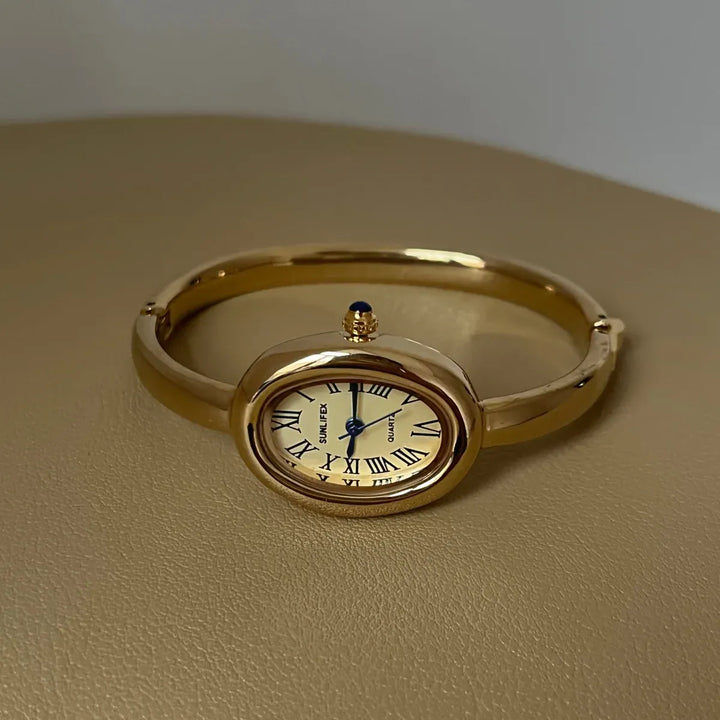 KissIcon Bathtub Watch Women Rose Gold Luxury Quartz
