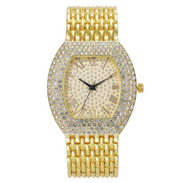 KissICON Gold KissIcon UTHAI H64 Diamond Watch Steel Band -