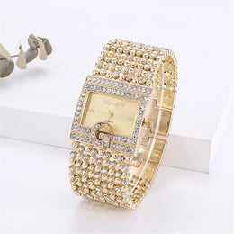 KissICON Gold KissIcon UTHAI W31 Womens Luxury Diamond Quartz Watch