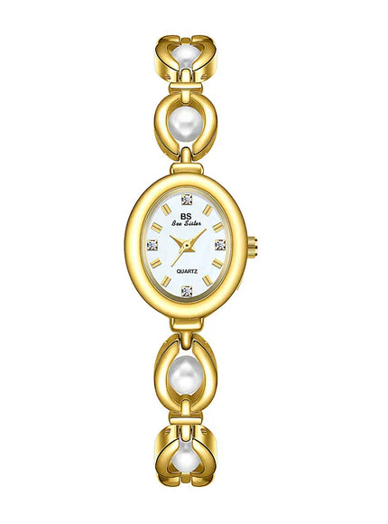 KissICON Gold KissIcon UTHAI Womens Watch Pearl Bracelet Waterproof -