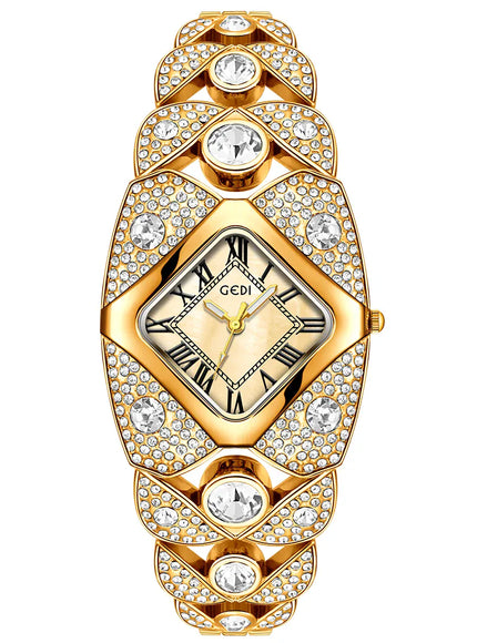 KissICON Gold KissIcon Women Diamond Inlaid Luxury Watch - Waterproof