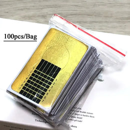 KissICON Gold Nail Art Forms 100Pcs Set For French Acrylic