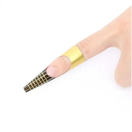 KissICON Gold Nail Art Forms 100Pcs Set For French Acrylic