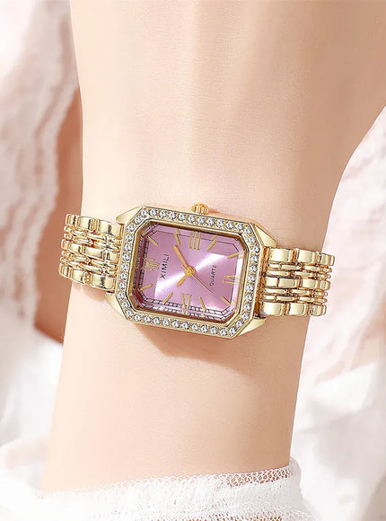 KissICON Gold pink KissIcon 2025 Brand Watch Women Diamond Quartz -